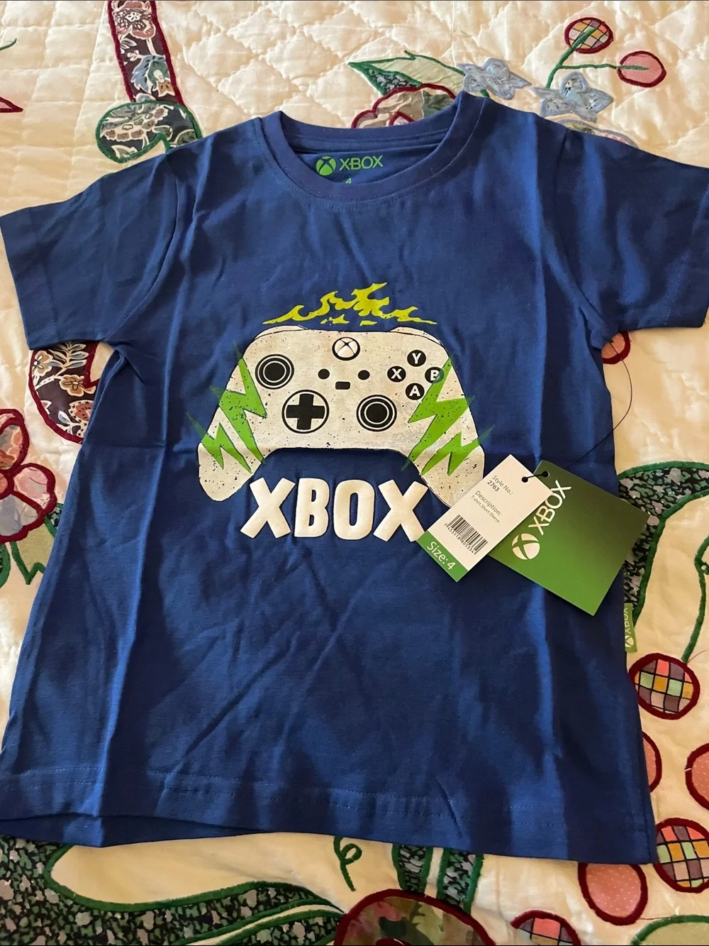 NWT XBox Blue T Shirt Size 4